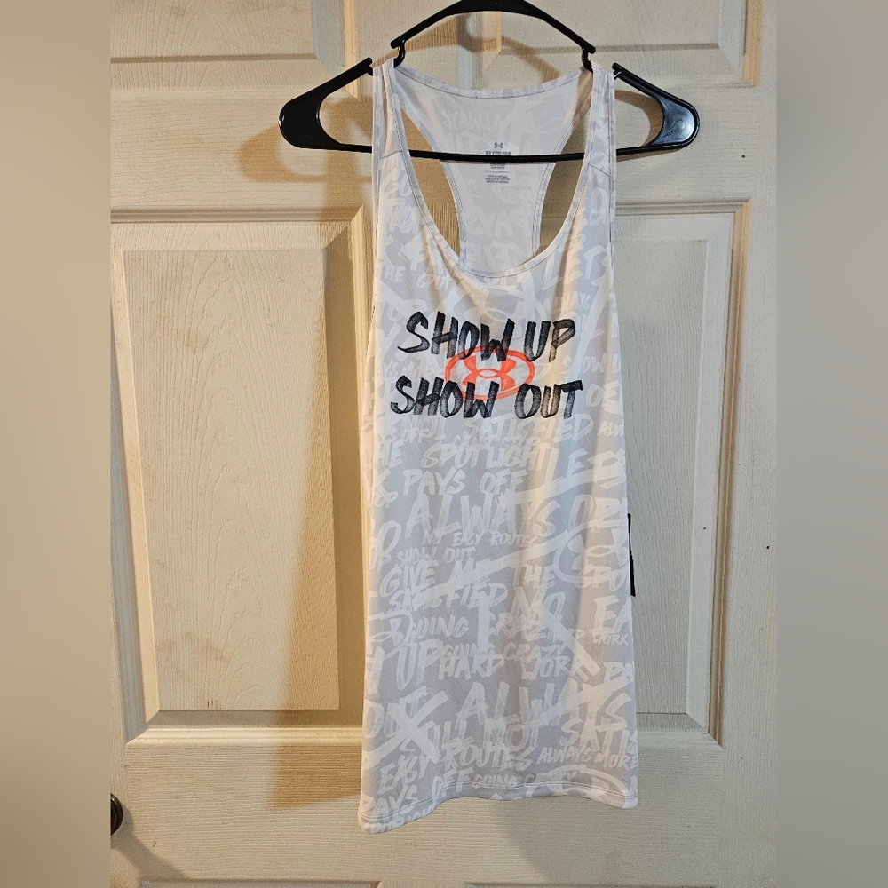 Under Armour Women’s Alter Ego HeatGear Compression Tank Top: GRAY/WHITE:NWT: XL
